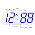 Miniatyrbild 3 av 5: Digital 3D LED Stor Vägg- och Skrivbordsväckarklocka Snooze 12/24 Timmar Automatisk Ljusstyrka USB