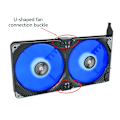 Miniatyrbillede 5 af 5: Buckle C-formet Parallelt Beslag 12cm-14cm Chassis Fans Fastgørelsesforbindelsesstativ