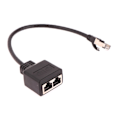 Pikkukuva 1 / 5: Ethernet-jakaja RJ45 1 uros - 2 naaras LAN Ethernet-kaapeli 31cm