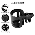 Miniatyrbillede 3 af 5: Universal Kopholder, Barnevognskopholder, Cykelkopholder, Stor Kaliber Designet Kopholder, 360 Graders Rotation Kop Drikkeholder, Sort