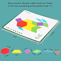 Miniatyrbilde 3 av 5: 155 stk Tre Mønsterblokker, Mønsterblokker Geometriske Former Blokker med Kort Tangram Puslespill for Barn i Alderen 4-8 Tidlig Utdanning Leke