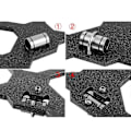 Miniatyrbillede 4 af 5: Pakke med 10 LM8UU Lineære Lejer til 3D-printer Prusai3 med 6 stk. M3 Pakninger + 3 stk. Sæt med U-bolte i rustfrit stål