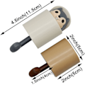 Miniatyrbild 2 av 5: 4-pack Ekorreformade Självhäftande Väggkrokar Söta Cartoon Djur Väggkrokar för Barnrum Vardagsrum Sovrum Heminredning