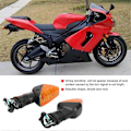 Miniatyrbillede 2 af 3: Blinklyslampe Passer Til KAWASAKI ZX 6R Motorcykel Modificeringstilbehør (Sort&Gul)