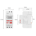 Miniatyrbilde 4 av 5: TM919B 220V 30A Programmerbar Digital Timerbryter DIN Automatisk Tidstyring for Lys, Vifter