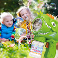 Pikkukuva 3 / 5: Dinosaur Kuplapuhallin Hauska Turvallinen Ulkolelu Automaattinen Kuplapuhallin Valoilla Syntymäpäivälahja Lapsille