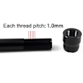 Pikkukuva 3 / 5: Pyörän läpiakselin mutterit M12x1.0mm, 1.0mm kierteellä, M12 navat, putkiakseli, skewer-korkki, 1.0mm kierteiden väli, pyörävarusteet