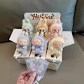 Miniatyrbillede 5 af 5: Labubu Macaron Monster Nøglering Spændende Monster Macarons Vinyl Ansigt Plys Nøgleringe Kunst Samleobjekter Legetøj Gaver til Børn Lys... Lychee plum