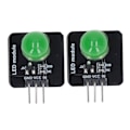 Miniatyrbillede 5 af 5: 10 stk LED-modul 10mm 3.3V?5V Dekorativt lysbræt Chip Pære til hjemmedekorering MRB050B Grøn