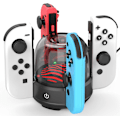 Miniatyrbild 1 av 5: 7 Färger LED-Switch Joy-con Laddningsstation För Ns Switch/switch Oled, Switch Joy-con Laddningsställ Med LED-Indikator