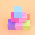 Miniatyrbillede 3 af 4: 50 stk Farverige Terningblokke DIY Design Modelblok Svampeblok Terning Terning Træningshjælp Solid Geometri Studerende Værktøjer til Børn Lærer Brug Størrelse 3,5 CM Rand