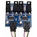 Miniatyrbillede 4 af 5: Mboard Usb 9-polet Er 1 Til 4 Splitter Port Tang 30cm Forlængerkabel