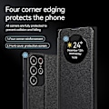 Miniatyrbillede 3 af 5: Til Samsung Galaxy S24 Ultra Etui, Smart Sleep/Wake Up Funktion Visningsvindue Premium Læder Flip Cover med Kortslot Støttefod