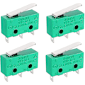 Miniatyrbillede 1 af 4: KW4-3Z-3 Mikro Switch SPDT No NC 3 Ben Momentær Kort Lige Grøn (4 stk)