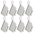 Miniatyrbilde 1 av 3: 8 stk Metall Nøkkelring Nøkkelkjeder Blanker Bulk Hjerte Blanke Etiketter Sublimering Henger Nøkkelring DIY Blank Nøkkelring