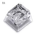 Miniatyrbild 4 av 5: Anpassade Hartskeycaps OEM R4-profil för Mekaniskt Tangentbord Transparent Silverfolie för Tangentbordsspel Personliga Tangentbord