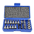 Miniatyrbilde 2 av 4: 34-delt Torx-sokkelsett 3/8', CR-V-materiale profil E4-E20, stjerneformet Torx-bit 5/16'-3/8' i stål S2-profil T10-T60