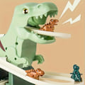 Miniatyrbillede 4 af 4: Dinosaur Klatreslide Legetøj, Parret Med 3 Dinosaur Biler, Dinosaur Tema Spiloplevelse For Lille Udforsker