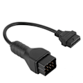 Miniatyrbillede 5 af 5: Diagnostisk Kabel OBD2 Stik 12-polet til 16-polet Adapter Biltilbehør Forlængelse