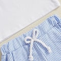 Miniatyrbild 5 av 5: Påskkläder Småbarn Baby Pojke Kläder 6-9 Månader Söt Kanin Kortärmad T-shirt och Shorts Set Vår Sommar