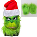 Miniatyrbillede 1 af 4: Julemaske og Handsker Kostume Geek Steal Halloween Cosplay Grinch og Handsker