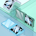 Pikkukuva 2 / 5: Z Flip 5 -kotelo, Kirkas Kova PC + Pehmeä TPU Neljän Kulman Iskunvaimennuskotelo Yhteensopiva Samsung Galaxy Z Flip 5:n kanssa, Saranojen Suojaus
