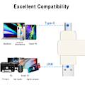 Pikkukuva 2 / 4: USB-C-muistitikku: OTG USB 3.0 + USB-C-muistitikku 2-in-1, nopea metallimuistitikku tyypin C 512GB