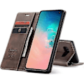 Miniatyrbild 3 av 4: Samsung Galaxy S10e Skal med Magnetiskt Läderflipfodral Stativ Stötsäker CoffeeY