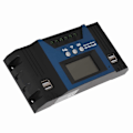 Miniatyrbild 5 av 5: 12V 24V Solcellsladdningsregulator 4 USB-portar 5V 2.5A Justerbara parametrar LCD-display för hem husbil båt 50A