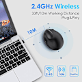 Miniatyrbilde 3 av 5: 2,4g Trådløs Mus Ergonomisk Mus Datamaskin Kontor Vertikal Grep Mus Lydløs Mus For Datamaskin