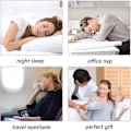 Pikkukuva 4 / 4: Silkkiset unimaskit 4 kpl, pehmeät satiiniset unimaskit, joustavalla nauhalla, yöunimaski, matkaunimaski, sopii miehille ja naisille