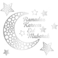 Pikkukuva 1 / 5: Ramadanin Koristeet 2024, 3D DIY Eid Mubarak Itsekiintopinnat Seinätarra Taidekoriste, Ramadan Kareem Kuu Tähti Akryyli Seinätarrat