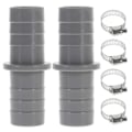Miniatyrbillede 1 af 4: 2 Sæt Vaskemaskine Aftapningsslange Adapter Aftapningsslange Forlænger Adapter med Slangeklemmer