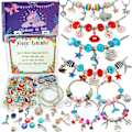 Miniatyrbild 1 av 5: Charm Armband Kit, Smyckestillverkningstillbehör Pärlor, Enhörning/Sjöjungfru Hantverkspresenter Set för Flickor Tonåringar 5-12 År