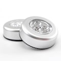 Pikkukuva 1 / 5: 2 luovaa pyöreää kosketusvaloa 3LED3 auton kosketusvaloa taputusvalot pieni auton sisätilan yövalo tahmea 3 valoa kohdevalo hätävalot