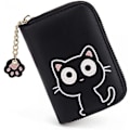 Miniatyrbillede 1 af 5: AVEKI Kawaii Tegnebog til Piger Sød Katteklo Zipper Kort Pengelomme Organizer Kvinder Pung, Klo Sort