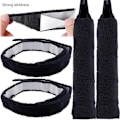 Miniatyrbillede 3 af 5: Sort Bomulds Håndklædegreb Superabsorberende Håndklæde Tennis Racket Overgrip Anti-Skrid Sikkerhedsbånd Tape Racketgreb Pro Overgrip