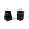 Pikkukuva 2 / 5: Pyörän läpiakselin mutterit M12x1.0mm, 1.0mm kierteellä, M12 navat, putkiakseli, skewer-korkki, 1.0mm kierteiden väli, pyörävarusteet