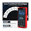 Miniatyrbild 4 av 5: Smart Touch Screen Digital Multimeter DC/AC 10A Multimetor Transistor 9999 Counts True Rmsauto Range FS8233PRO
