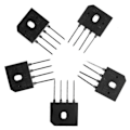 Miniatyrbild 2 av 5: Nya 5 st Enfas Diodbrygglikriktare IC-chip 8A