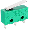Miniatyrbillede 3 af 4: KW4-3Z-3 Mikro Switch SPDT No NC 3 Ben Momentær Kort Lige Grøn (4 stk)