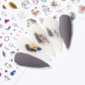 Miniatyrbild 5 av 5: Nageldekorationsstickers DIY Nagelkonst Dekoration 3D Nagelkonst Dekaler Laser Luminous Fjäril Jul Snöflinga Lönn Nagelkonst Mönster, Självhäftande Nagel A