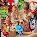 Pikkukuva 3 / 4: 7 kpl Supersankari-ilmapalloja ZHULIA-Avengers Super Hero -teemaiset foliopalloon lapsille syntymäpäiväjuhliin, täydellinen juhla