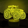 Miniatyrbilde 3 av 5: 3D Lastebil Traktor Bil Nattlys Bordskrive Optisk Illusjon Lamper 7 Farge Skiftende Lys LED Bordlampe Jul Hjem Kjærlighet Bursdag Barn Dekor Gave