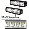 Miniatyrbilde 2 av 5: LED Arbeidslys LED Lysstripe 12V 18W 15cm LED Bilfrontlykt Vanntett IP67 Spot Tåkelys LED Arbeidslys for 4x4 Motorsykkel Bil Lastebil Traktor...