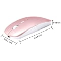 Miniatyrbillede 3 af 5: Bluetooth Mus Rechargeable Trådløs Mus Til Macbook Pro, Bluetooth Trådløs Mus Til Bærbar Pc Computer (Rosaguld)