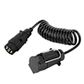 Miniatyrbillede 1 af 4: 2m Fjederkabel 7-polet Trailer Stikkontakt Adapter Ledningsforbindelse til Campingvogn