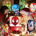Pikkukuva 2 / 4: 7 kpl Supersankari-ilmapalloja ZHULIA-Avengers Super Hero -teemaiset foliopalloon lapsille syntymäpäiväjuhliin, täydellinen juhla