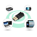 Miniatyrbild 2 av 5: 600 Mbps Mini Nätverkskort Wifi-adapter Dubbelbands 2.4G/5.0G Trådlös AC Stöd för Windows10/8.1/8/7/xp/vista/linux