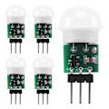 Miniatyrbild 3 av 5: AM312 PIR-sensor, 5-pack PIR-rörelsedetektor Utomhus Mini Pyroelektrisk Infraröd PIR Människa IR-sensormodul Kropp